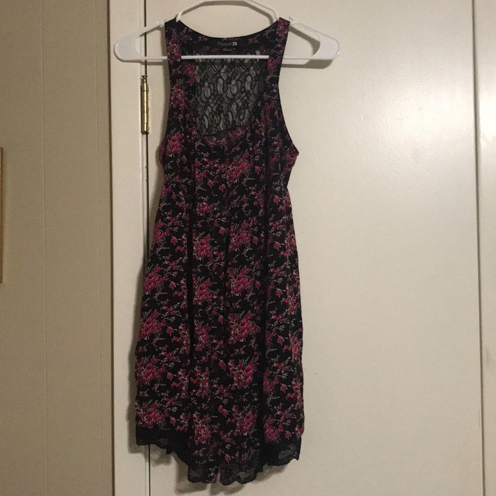 Forever 21 floral button up mini dress